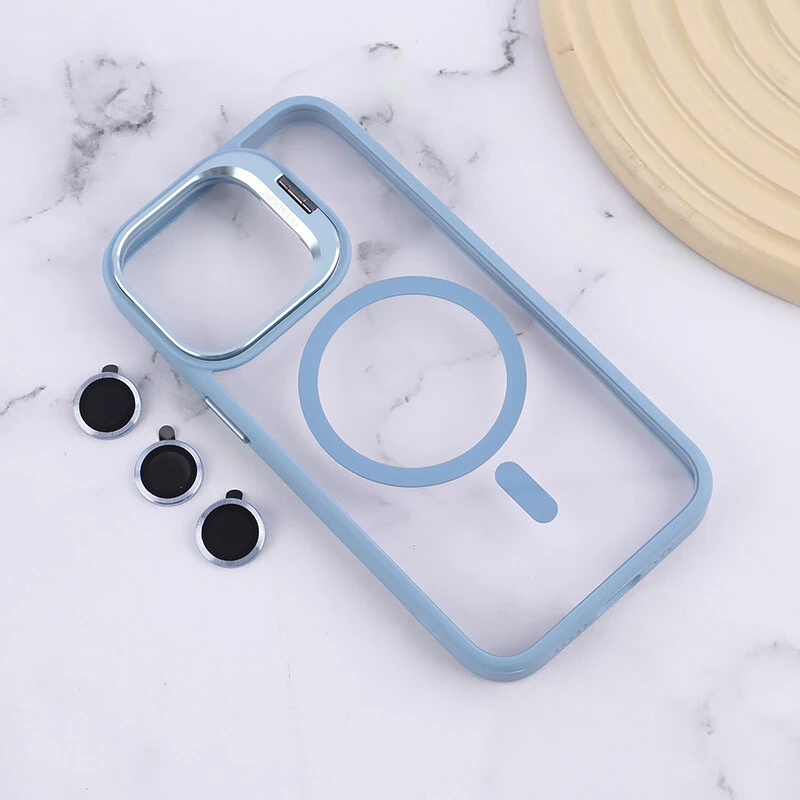 قاب PC مگ سیف استندشو با محافظ لنز رینگی آیفون iPhone 13 Pro