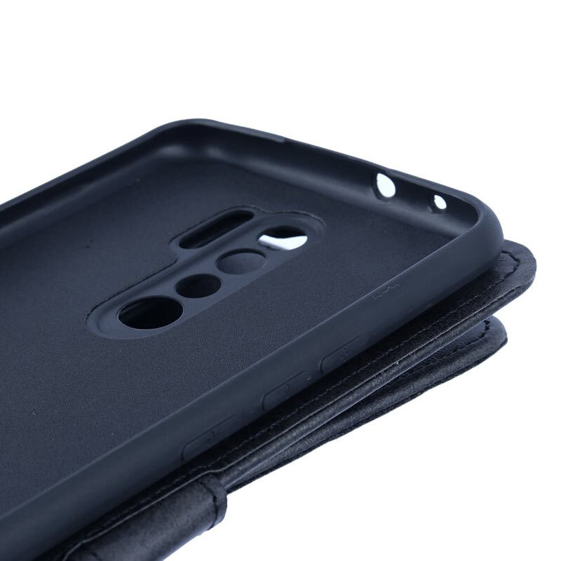 کیف چرمی مگنتی شیائومی Redmi 9 / 9 Prime محافظ لنزدار