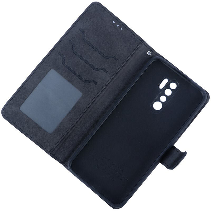 کیف چرمی مگنتی شیائومی Redmi 9 / 9 Prime محافظ لنزدار