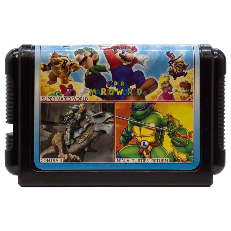 کارتریج سه لبه بازی سوپر ماریو و لاک ‌پشت ‌های نینجا و کنترا سگا کد DK3206