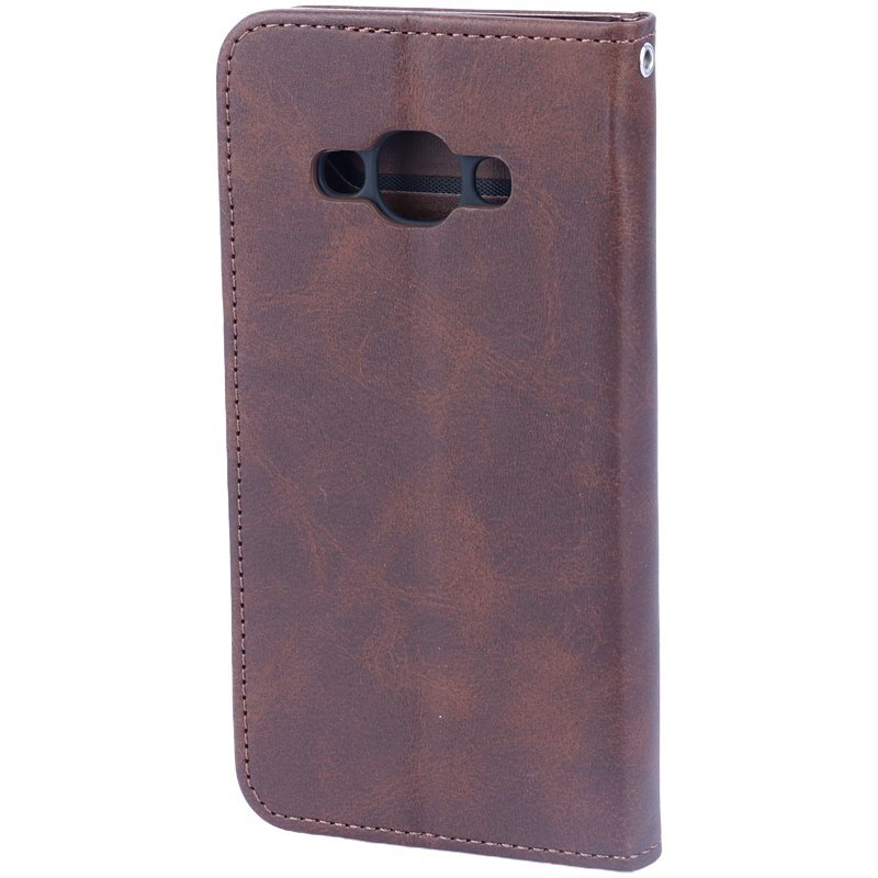 کیف چرمی مگنتی سامسونگ Galaxy J1 Ace محافظ لنزدار