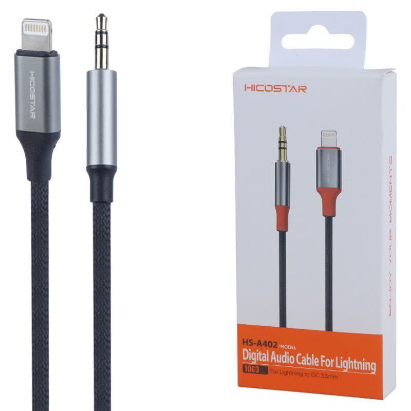 کابل تبدیل Lightning به AUX هایکو استار HS-A402 طول 1 متر