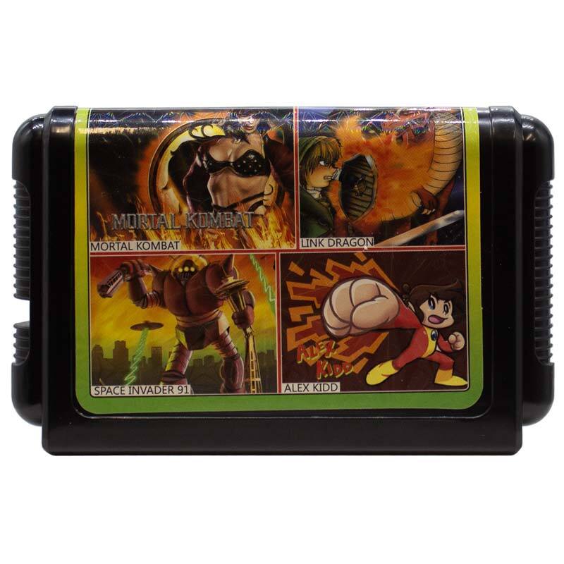 کارتریج بیست و دو لبه بازی مورتال کامبت و لینک دراگون و مهاجمان فضایی و الکس کید سگا کد KE2201
