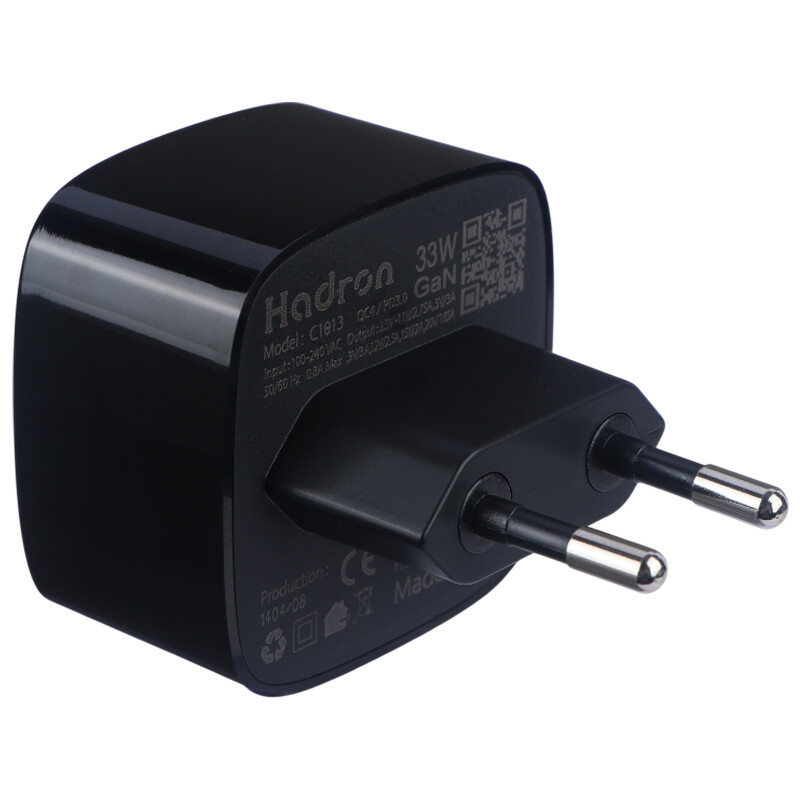 شارژر دیواری 33 وات هادرون C1013 GaN QC4.0 PD3.0 3A