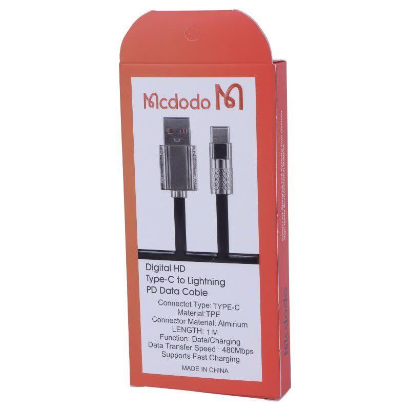 کابل تایپ سی فست شارژ 30 وات Mcdodo Highcopy طول 1 متر کد 1