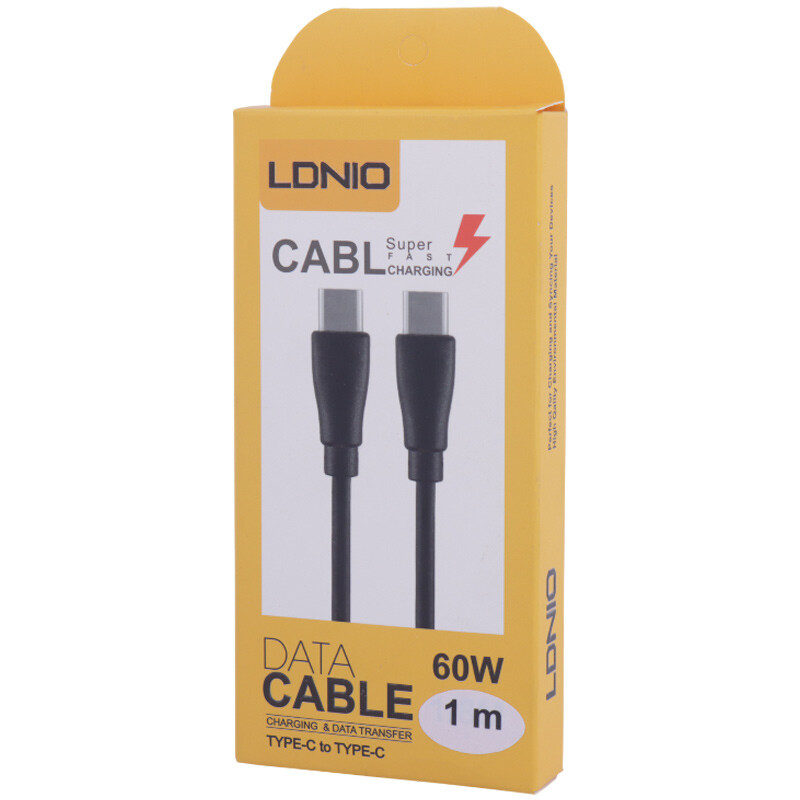 کابل دو سر تایپ سی فست شارژ 60 وات الدینیو High Copy طول 1 متر