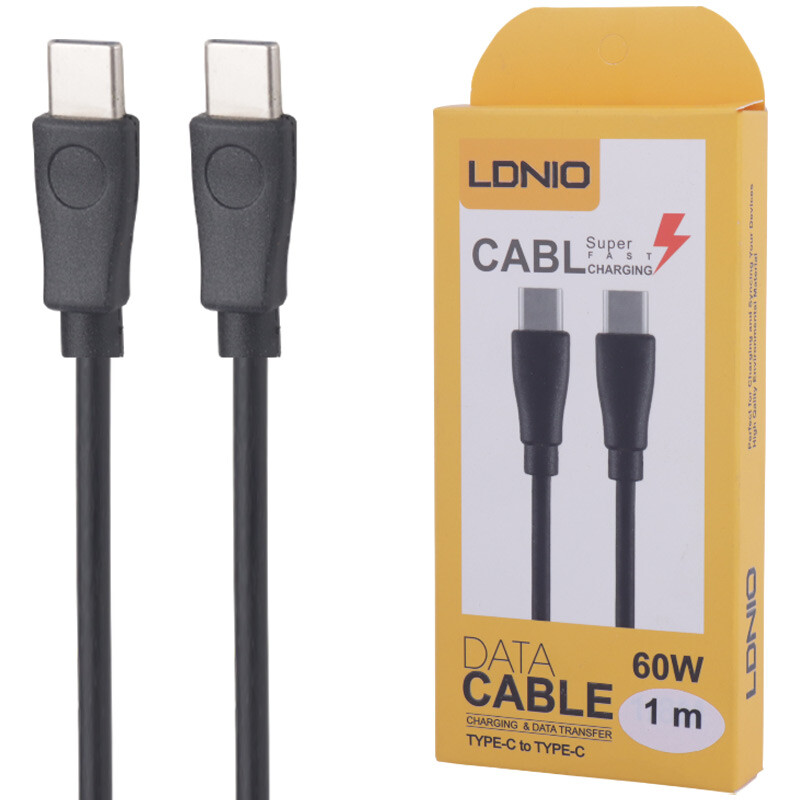 کابل دو سر تایپ سی فست شارژ 60 وات الدینیو High Copy طول 1 متر