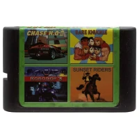 کارتریج چهار لبه بازی ماشین دزد و پلیس و شورش شهر و روبوکاپ و سوارکاران غروب سگا کد KC413