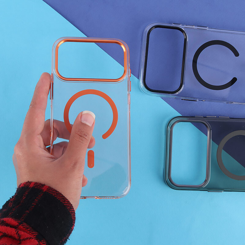 قاب مگ سیف اورجینال شیشه ای رنگی