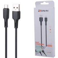 کابل میکرو یو اس بی فست شارژ 2.4 آمپر داوین DS02M طول 1 متر