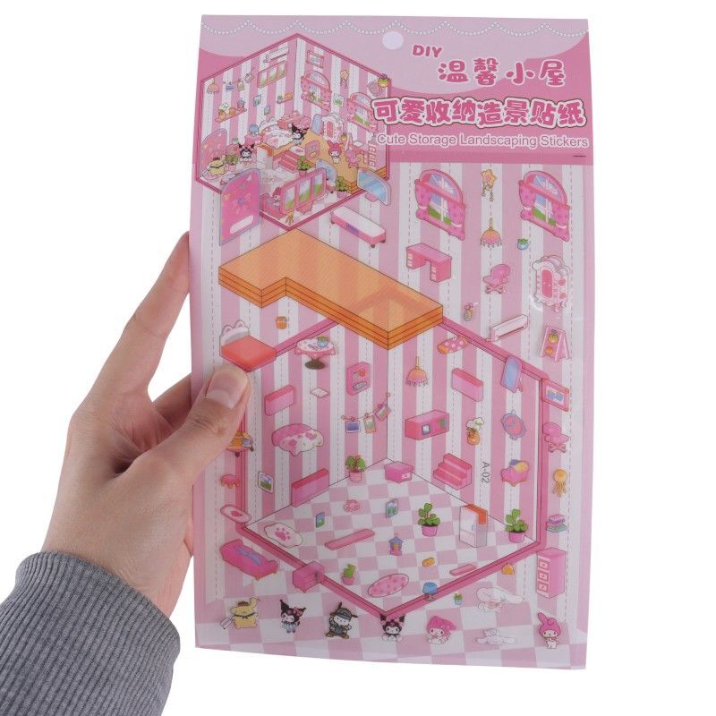 برچسب چیدمان سه بعدی طرح کرومی و دوستان کد 154