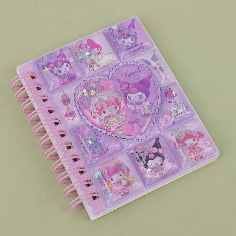 دفترچه یادداشت 28 برگ آکواریومی استیکر دار حاشیه دار بغل بازشو بزرگ