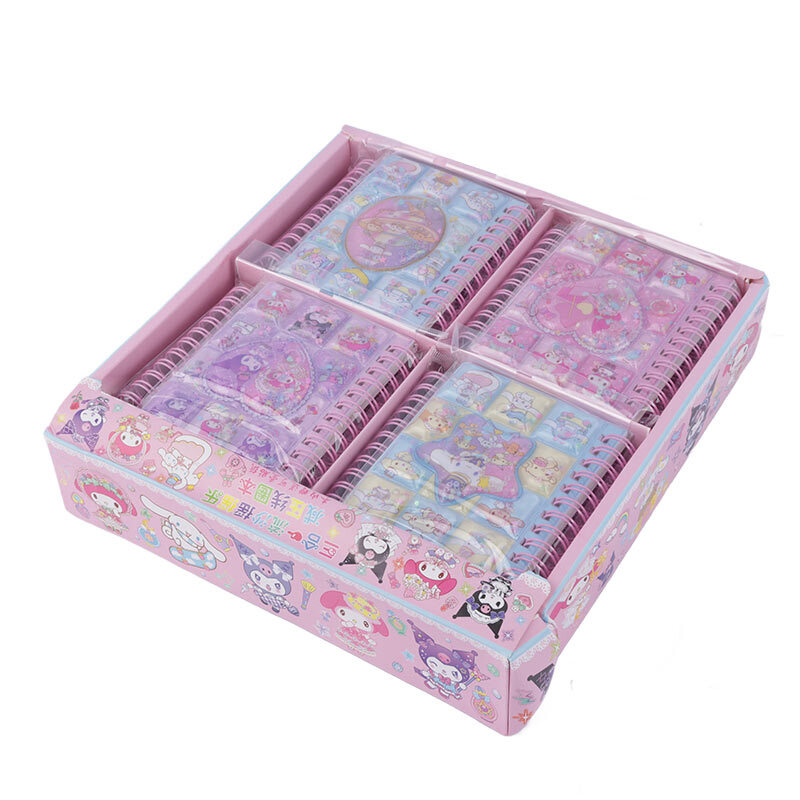 دفترچه یادداشت 28 برگ آکواریومی استیکر دار حاشیه دار بغل بازشو بزرگ