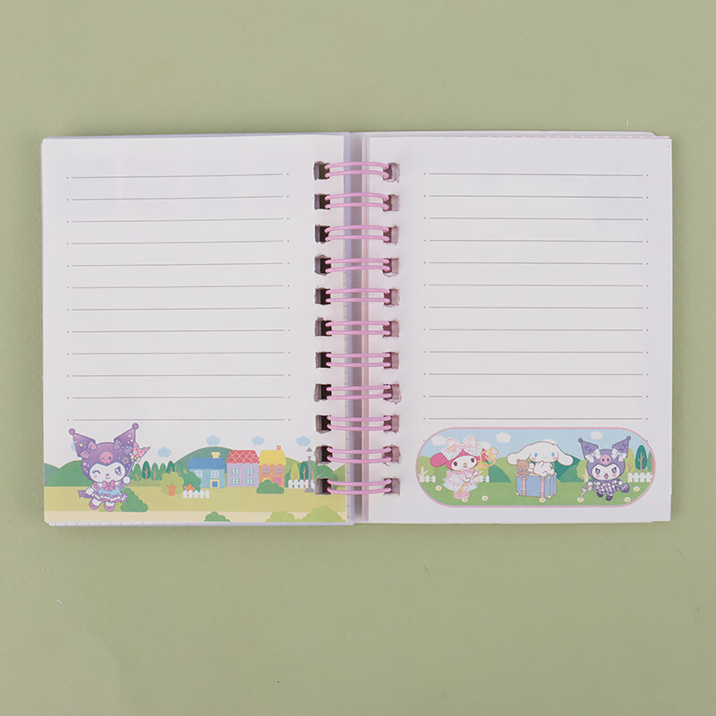 دفترچه یادداشت 28 برگ آکواریومی استیکر دار حاشیه دار بغل بازشو بزرگ