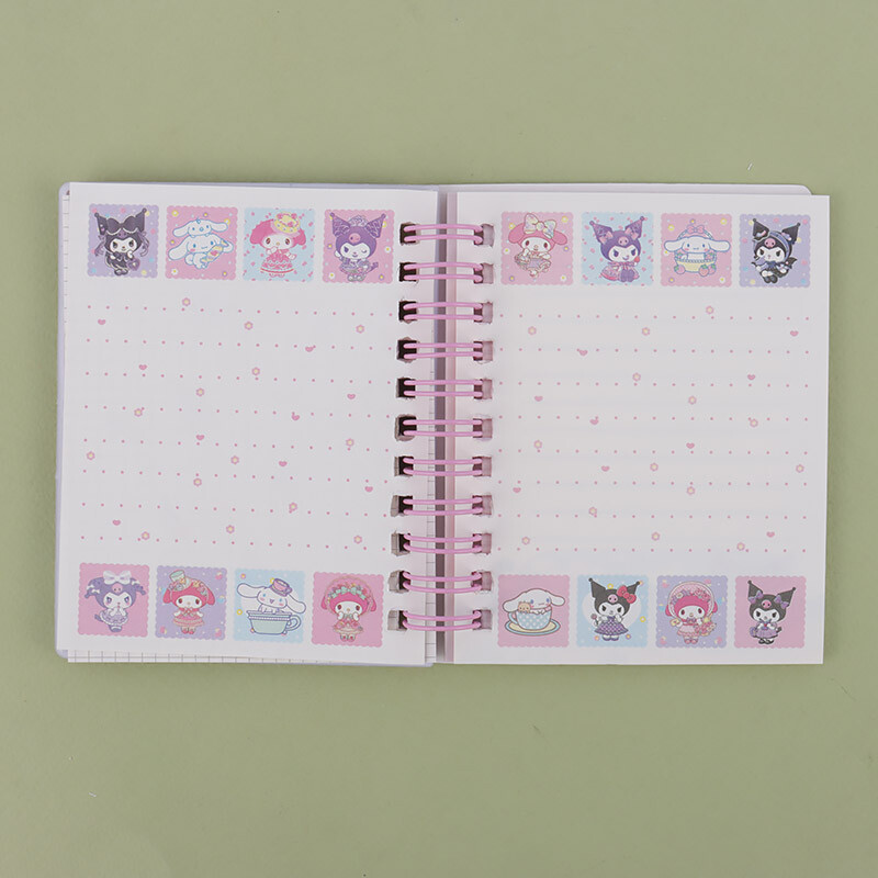 دفترچه یادداشت 28 برگ آکواریومی استیکر دار حاشیه دار بغل بازشو بزرگ