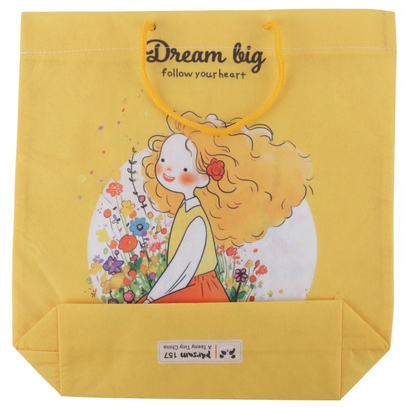 ساک دستی پارچه ای طرح دختر مو فرفری پارسام کد 157