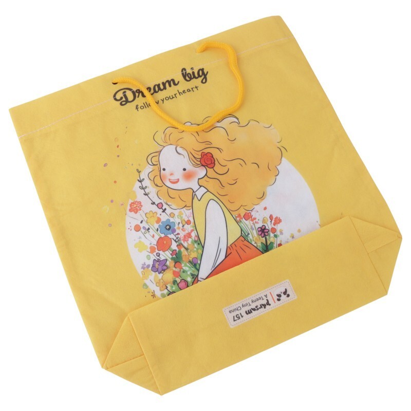 ساک دستی پارچه ای طرح دختر مو فرفری پارسام کد 157