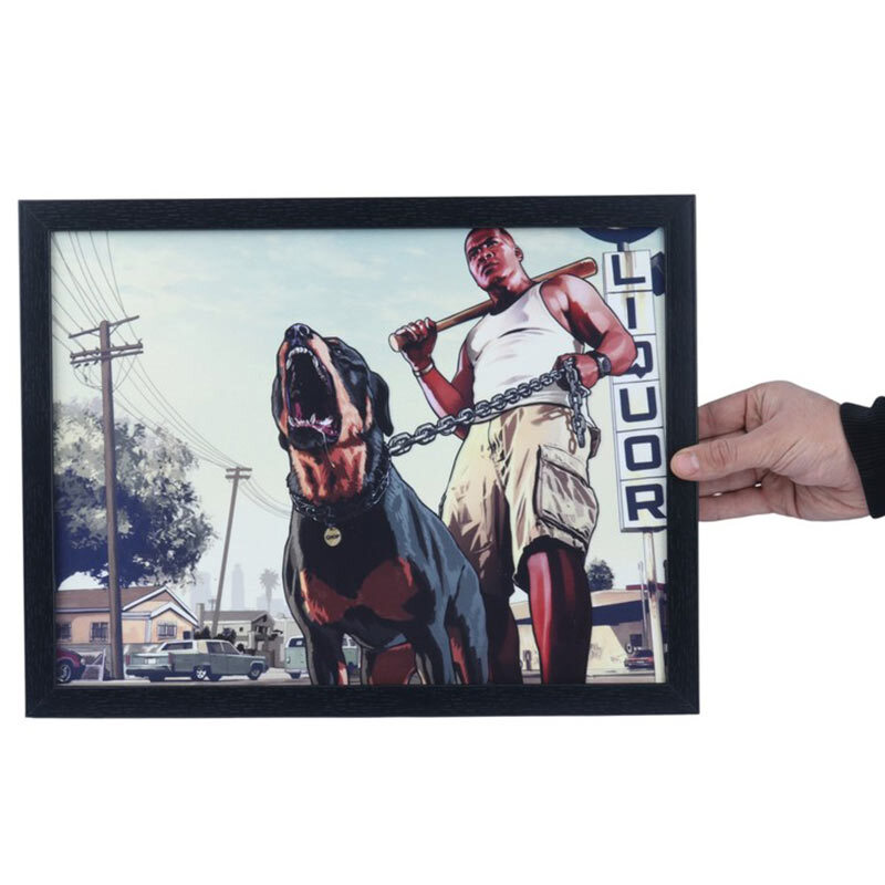 تابلو شاسی طرح GTA V سایز 30*40 سانتی متر