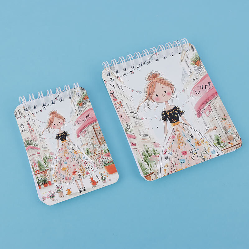 ست 4 عددی دفتر و دفترچه سیمی 46 برگ طرح لیلی پارسام