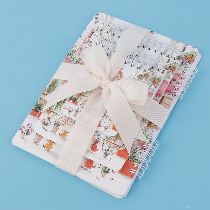 ست 4 عددی دفتر و دفترچه سیمی 46 برگ طرح لیلی پارسام