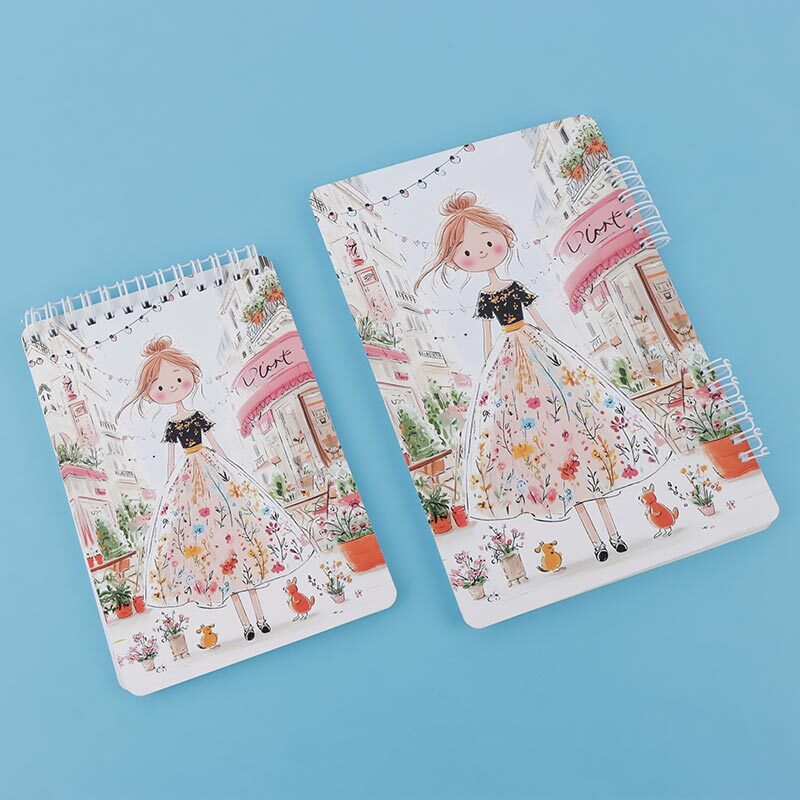 ست 4 عددی دفتر و دفترچه سیمی 46 برگ طرح لیلی پارسام