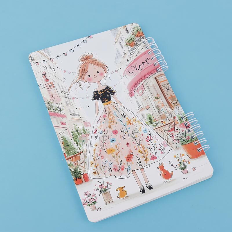 ست 4 عددی دفتر و دفترچه سیمی 46 برگ طرح لیلی پارسام