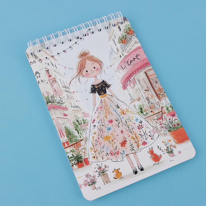 ست 4 عددی دفتر و دفترچه سیمی 46 برگ طرح لیلی پارسام