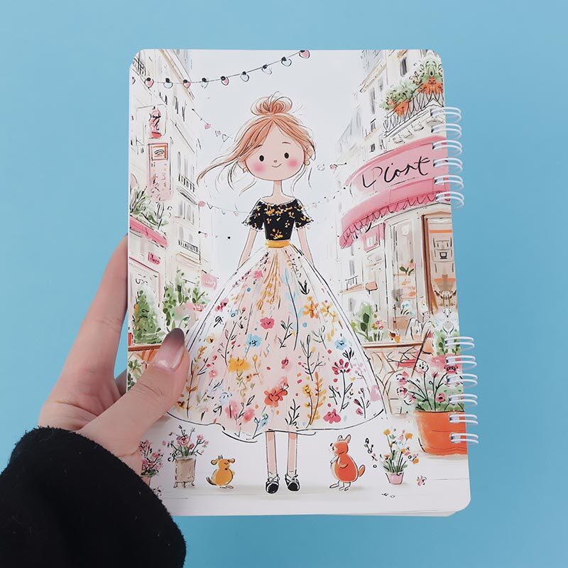 ست 4 عددی دفتر و دفترچه سیمی 46 برگ طرح لیلی پارسام