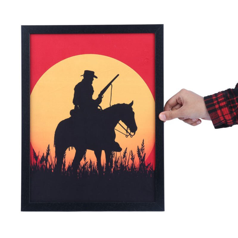 تابلو شاسی طرح Red Dead Redemption سایز 30*40 سانتی متر کد 3