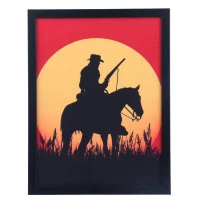 تابلو شاسی طرح Red Dead Redemption سایز 30*40 سانتی متر کد 3