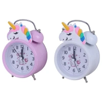 ساعت رومیزی زنگ دار طرح اسب تک شاخ کد B2-103