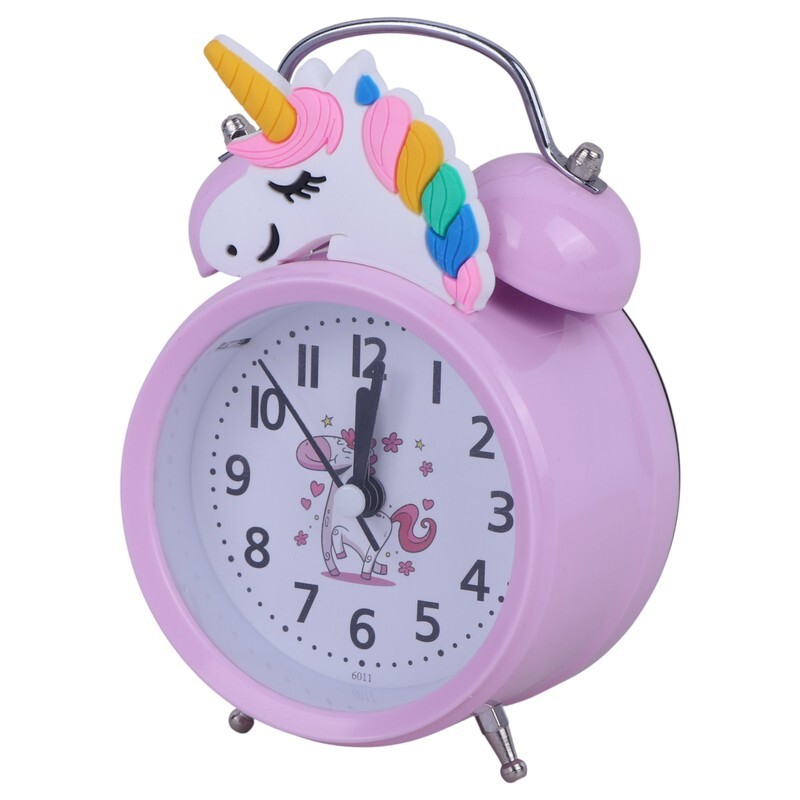 ساعت رومیزی زنگ دار طرح اسب تک شاخ کد B2-103