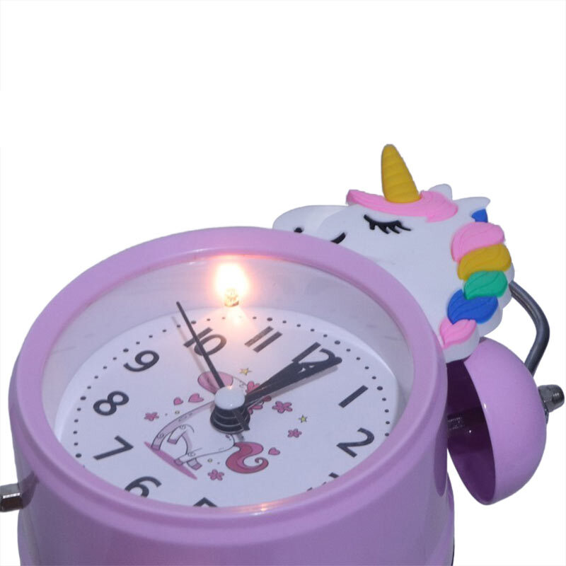 ساعت رومیزی زنگ دار طرح اسب تک شاخ کد B2-103