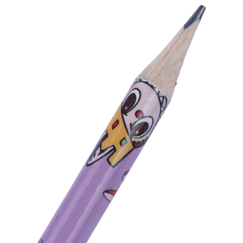 مداد مشکی گرد پاک کن دار طرح لبوبو 6829 بسته 12 عددی