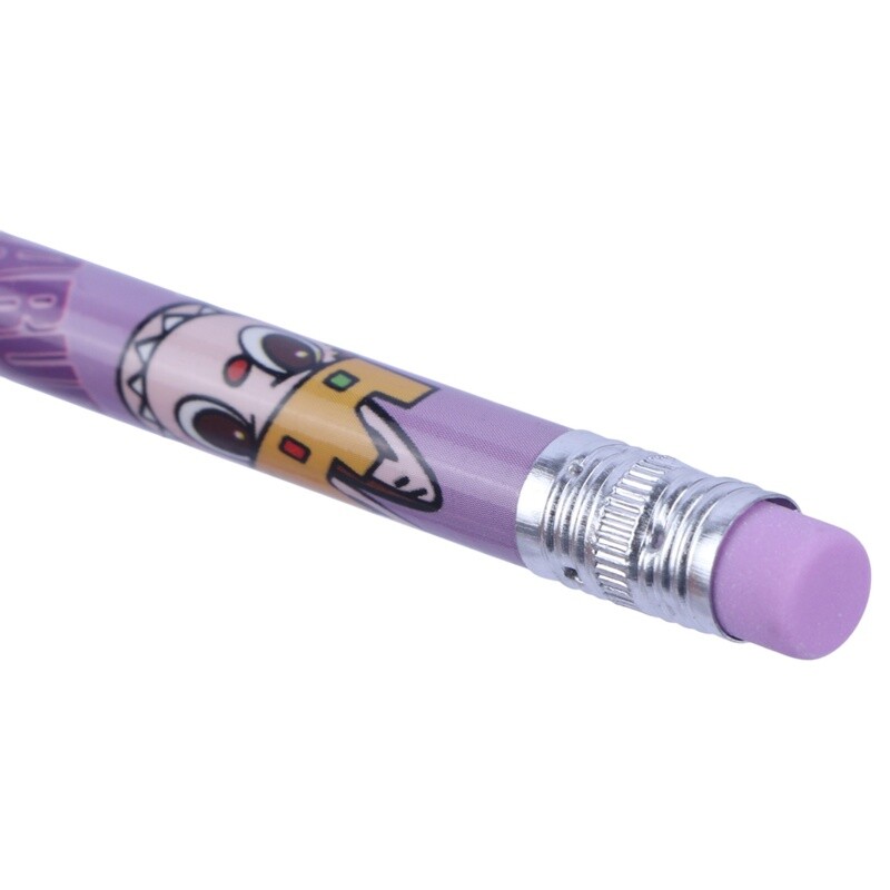 مداد مشکی گرد پاک کن دار طرح لبوبو 6829 بسته 12 عددی