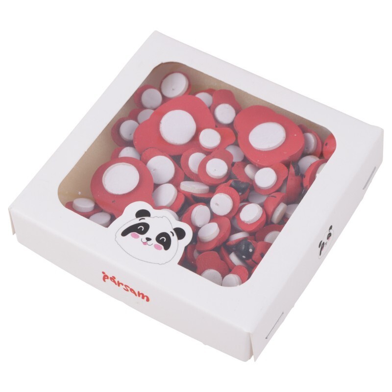 استیکر چوبی برجسته فانتزی پارسام طرح کفشدوزک بسته 50 عددی