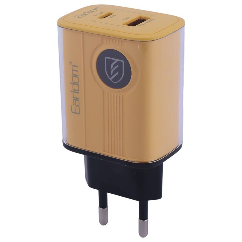 شارژر دیواری 20 وات ارلدام ES-EU40 QC3.0 PD 3A + کابل تبدیل تایپ سی