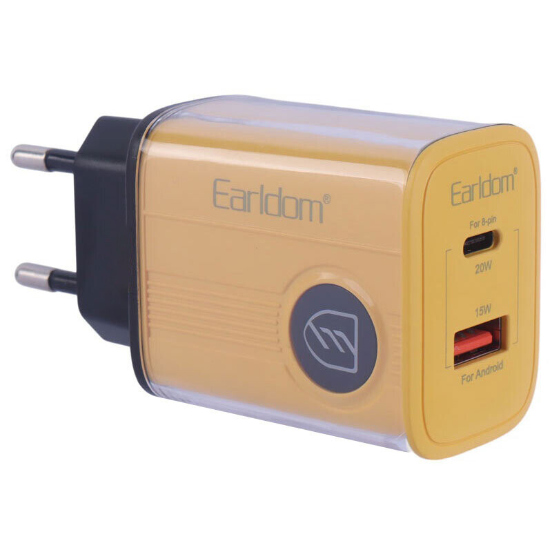 شارژر دیواری 20 وات ارلدام ES-EU40 QC3.0 PD 3A + کابل تبدیل تایپ سی