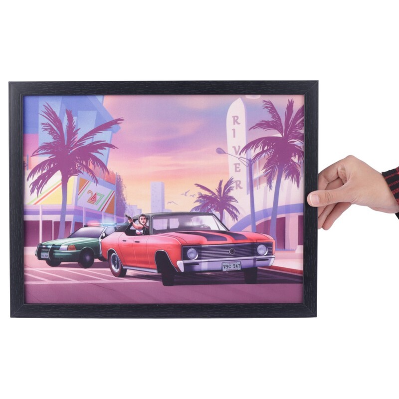 تابلو شاسی طرح GTA VI سایز 30*40 سانتی متر کد 1