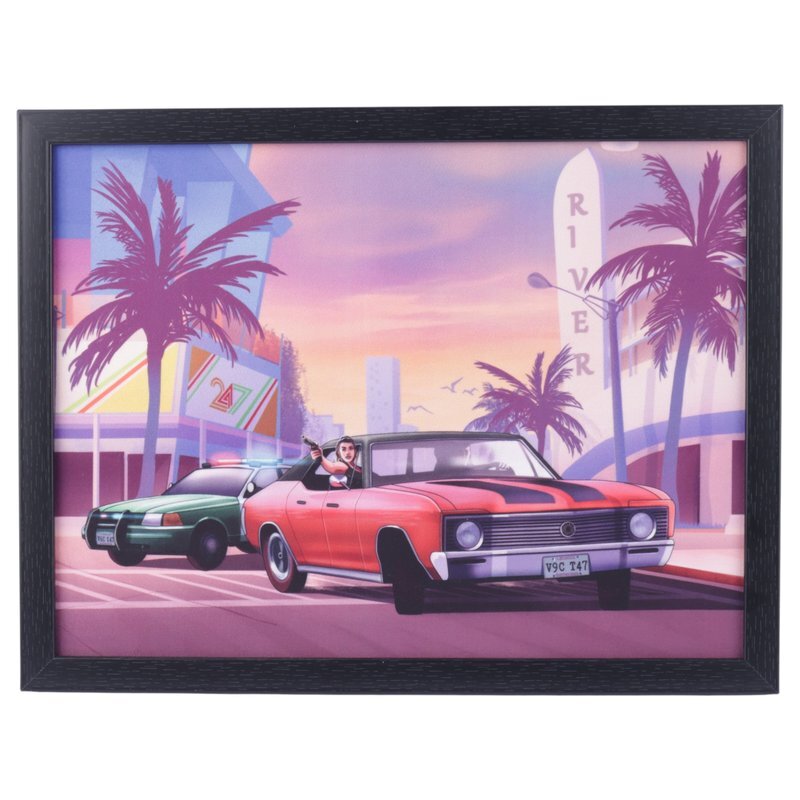 تابلو شاسی طرح GTA VI سایز 30*40 سانتی متر کد 1