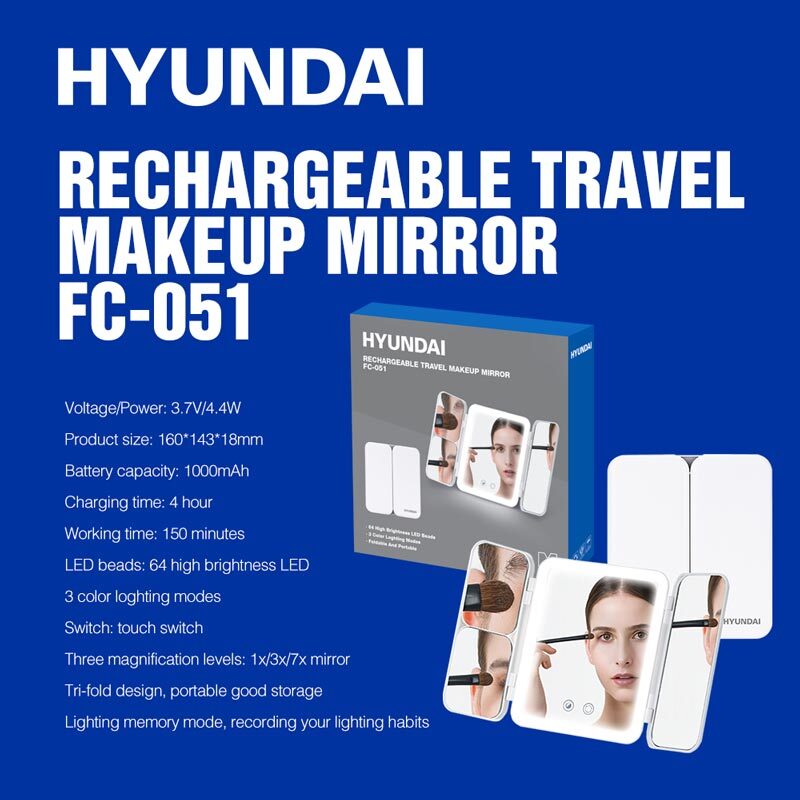 رینگ لایت آرایشی و آینه Hyundai FC-051