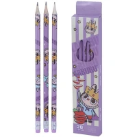 مداد مشکی گرد پاک کن دار طرح لبوبو 6829 بسته 12 عددی