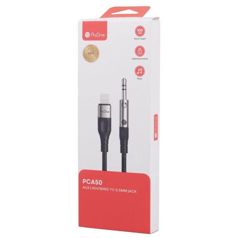 کابل تبدیل Lightning به AUX پرووان PCA50 طول 1 متر