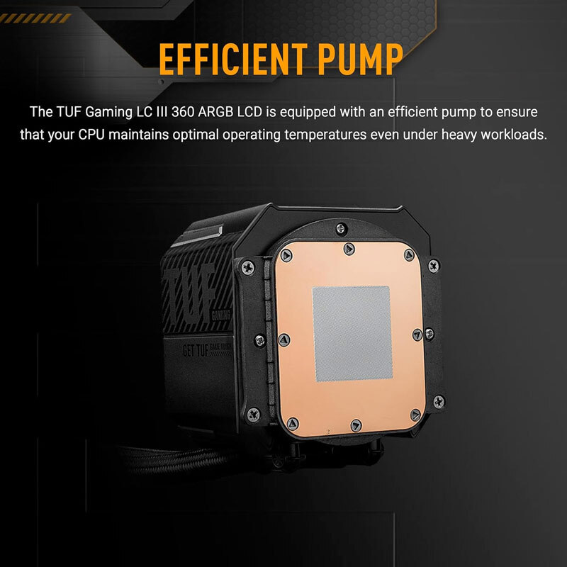 خنک کننده مایع پردازنده ایسوس TUF Gaming LC III 360 ARGB LCD