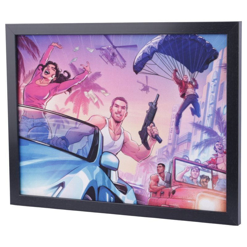 تابلو شاسی طرح GTA VI سایز 30*40 سانتی متر
