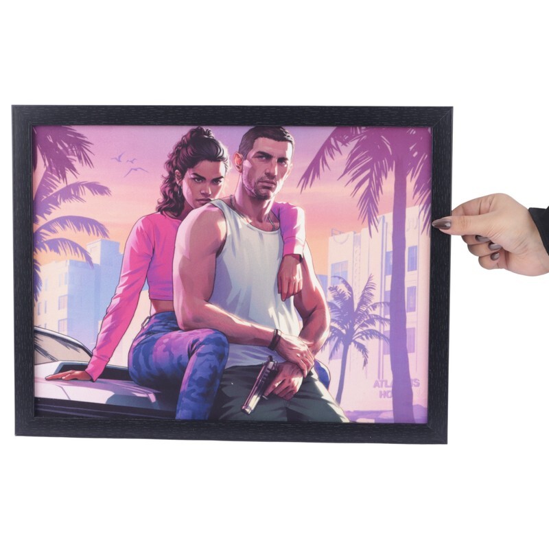 تابلو شاسی طرح GTA VI سایز 30*40 سانتی متر کد 2