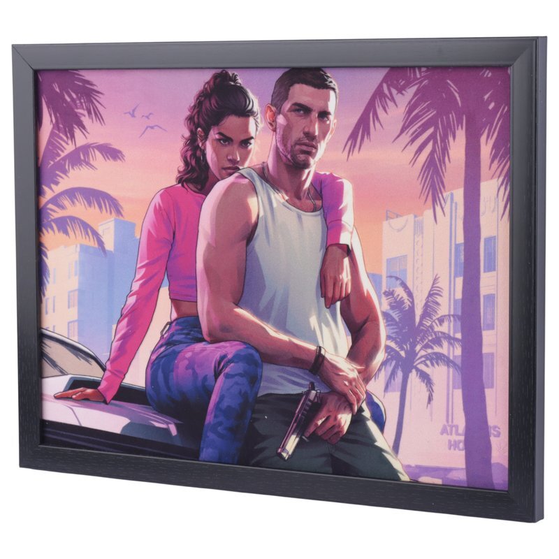 تابلو شاسی طرح GTA VI سایز 30*40 سانتی متر کد 2