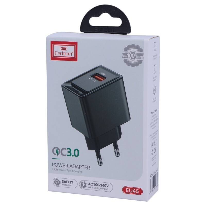 شارژر دیواری 18 وات ارلدام ES-EU45 QC3.0 3A