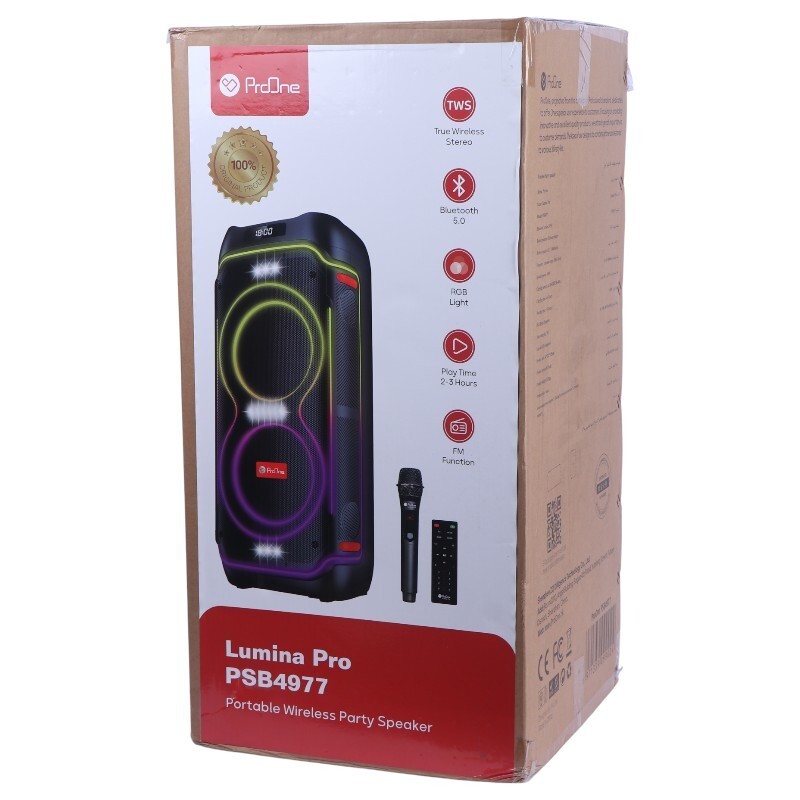اسپیکر چمدانی بلوتوثی پرووان Lumina Pro PSB4977 + میکروفون و ریموت کنترل