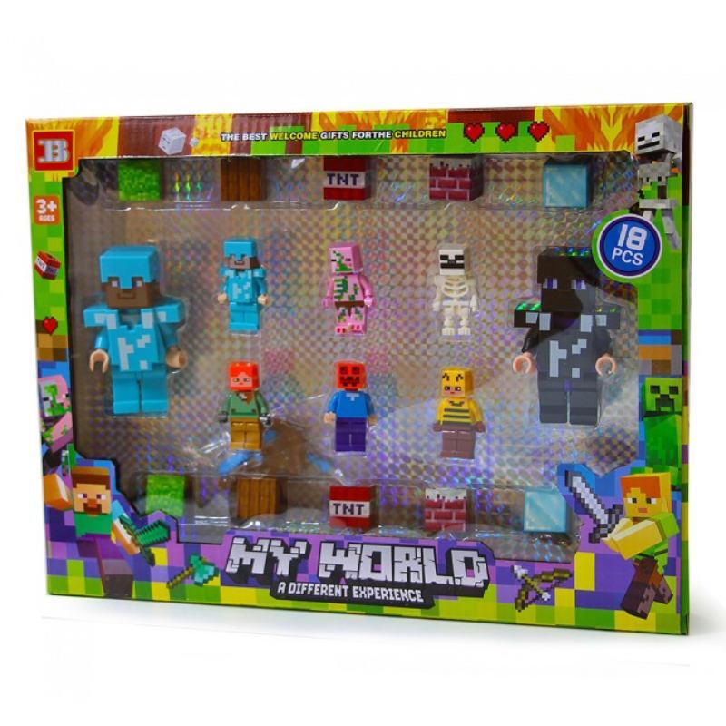 مینی فیگور ماینکرافت کد 23203 بسته 18 عددی
